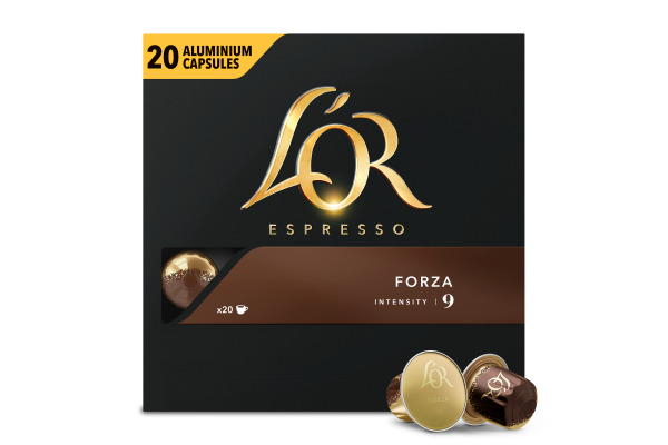 20 Capsules Espresso Forza L'OR Compatibles Machines Nespresso (Intensité 9)