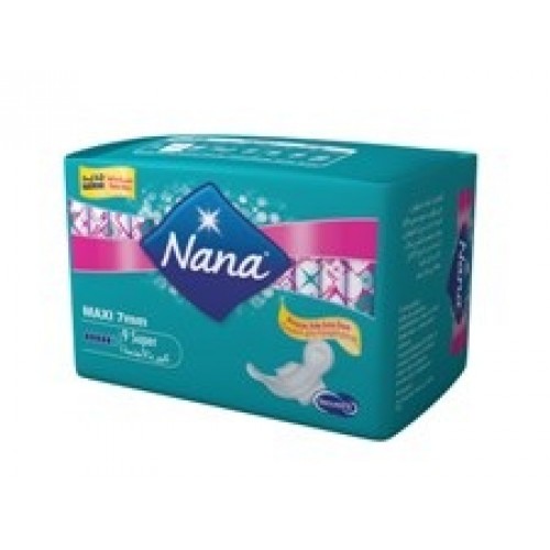 9 Serviettes  Hygiéniques Maxi 7mm Super Nana