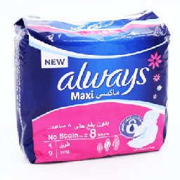 [4015400417491] 9 Serviettes Hygiéniques Maxi Thick Long Always