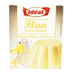 [6111180000620] 4 Flans Arôme Banane Idéal 50g