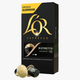 [8711000891643] 10 Capsules Espresso Ristretto L'OR Compatibles Machines Nespresso (Intensité 11)