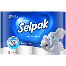 [6111266600089] 24 Rouleaux Papiers Toilette Super Soft Selpak